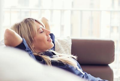 woman relaxing after dental care in west seattle, WA